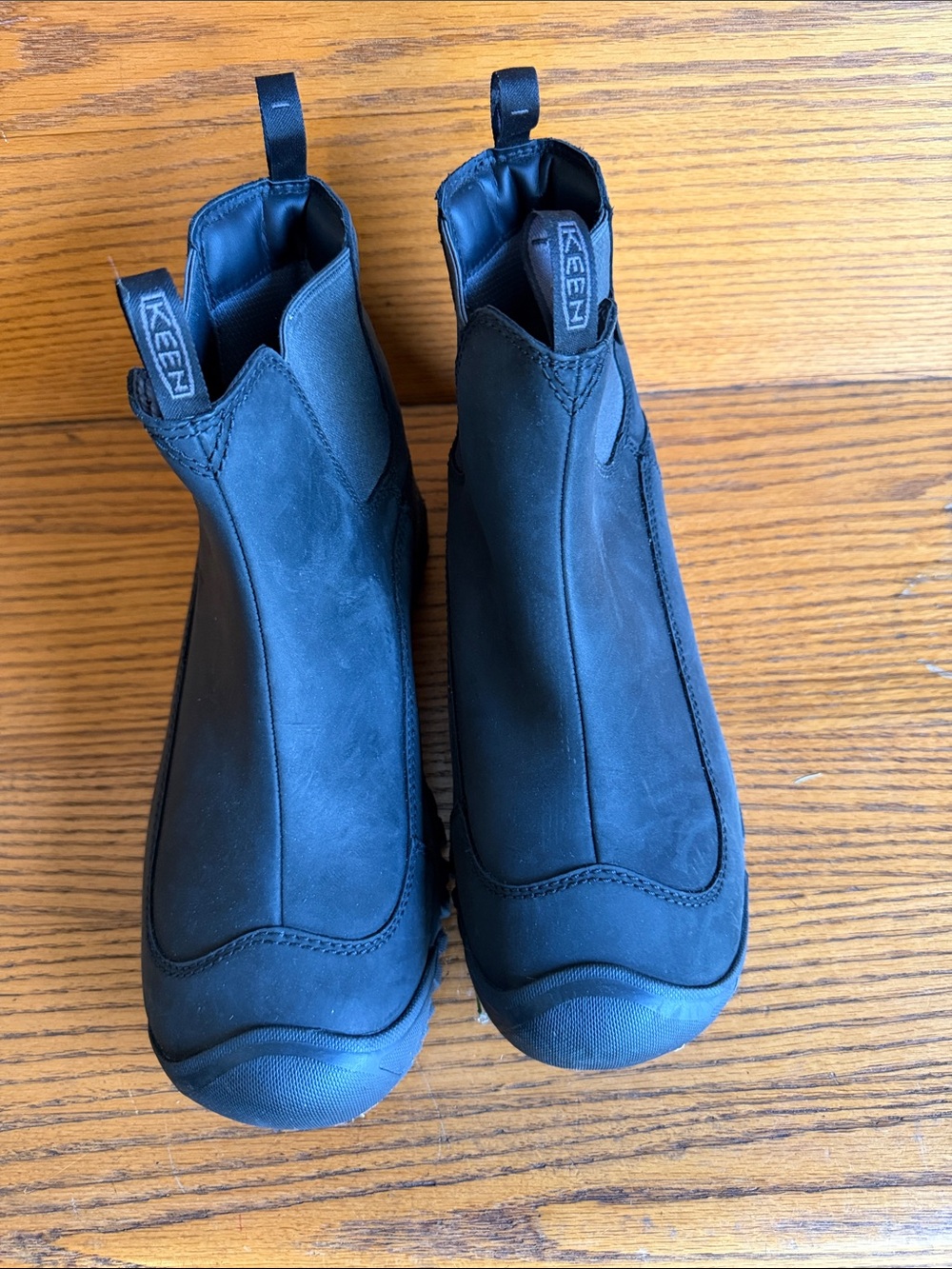KEEN Men's Black Waterproof Chelsea Work Boot